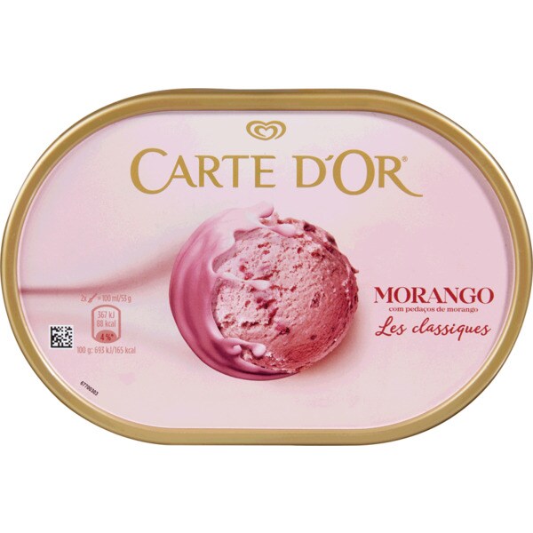 Carte D'or Les Classiques Gelado de Morango embalagem 750 ml