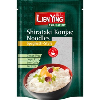 Lien Ying Noodles Shirataki Konjac sem Glúten embalagem 270 g