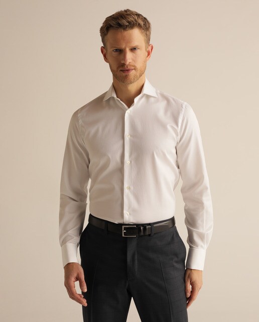 Camisa de hombre Emidio Tucci classic lisa blanca