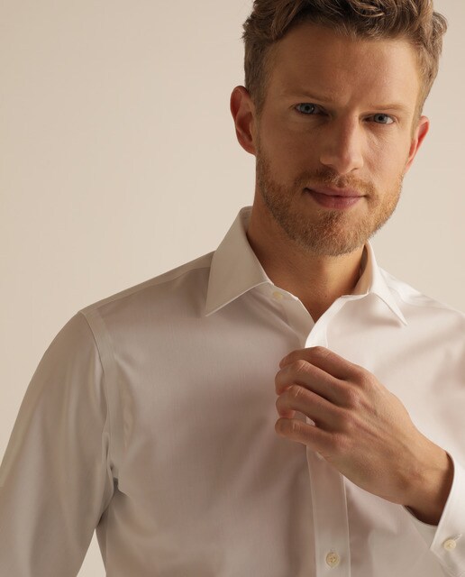 Camisa Non Iron de hombre classic lisa blanca