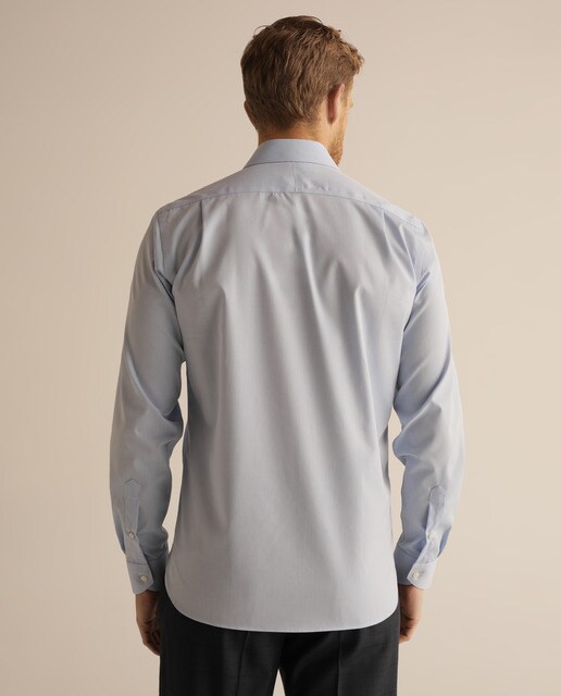 Camisa Non Iron de hombre Emidio Tucci classic lisa azul