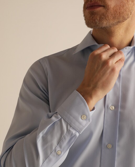 Camisa de hombre Emidio Tucci classic lisa azul