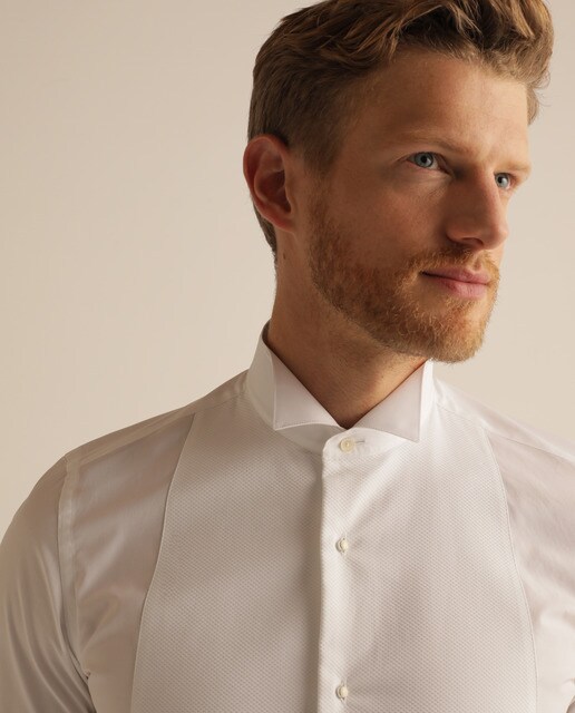 Camisa de hombre Emidio Tucci regular lisa blanca