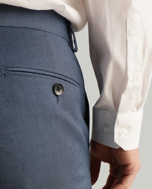 Pantalón de traje de hombre slim azul