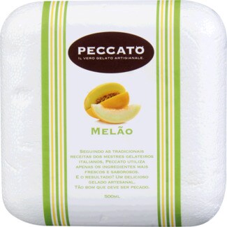 Peccato Gelado de Melão embalagem 500 ml