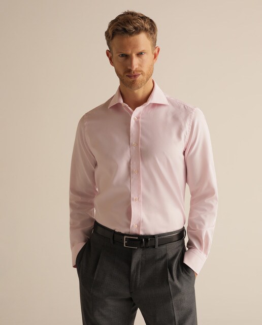 Camisa de hombre Emidio Tucci classic lisa rosa