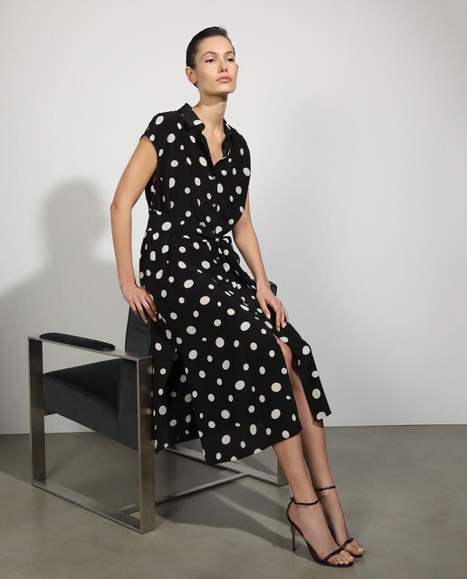 Vestido camisero 100% seda