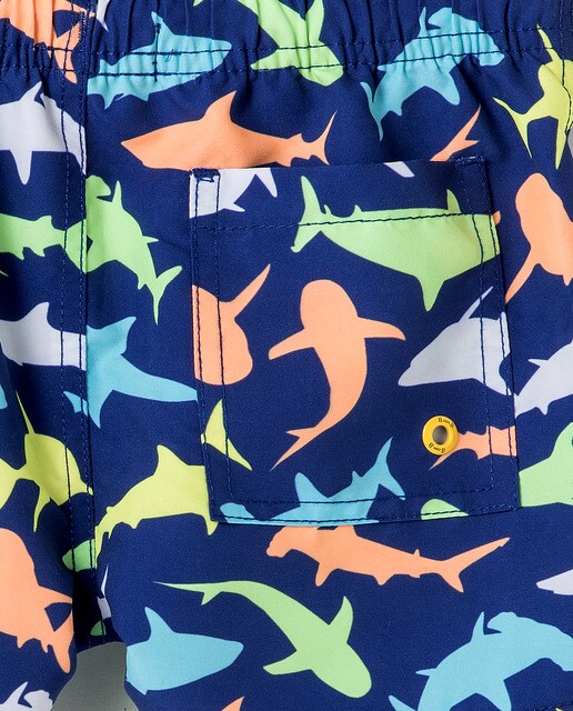 Bañador de niño azul con tiburones