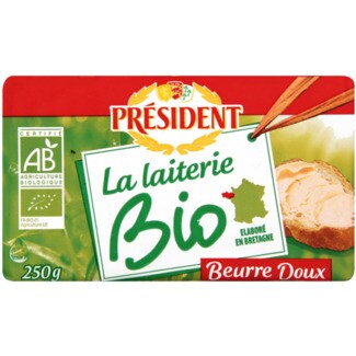 Président Manteiga sem Sal Biológica embalagem 250 g