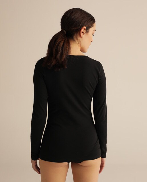 Camisola interior Cotton Plus com manga comprida