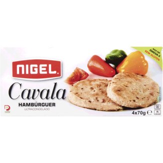 Nigel Hamburguer de Cavala sem Glúten embalagem 70 g