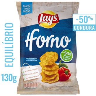Lay's Forno Batatas Fritas de Paprika -50% Gordura embalagem 130 g