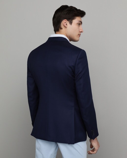 Americana de hombre Emidio Tucci Colección Business regular lisa azul