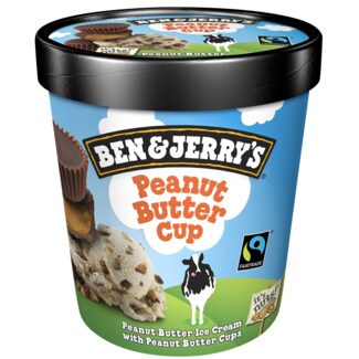 Ben & Jerry's Gelado de Manteiga de Amendoim embalagem 465 ml