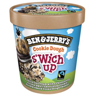Ben & Jerry's Gelado Cookie Dough S'wich Up embalagem 465 ml