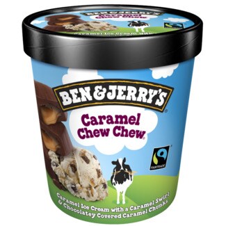 Ben & Jerry's Gelado Caramelo Chew Chew embalagem 465 ml