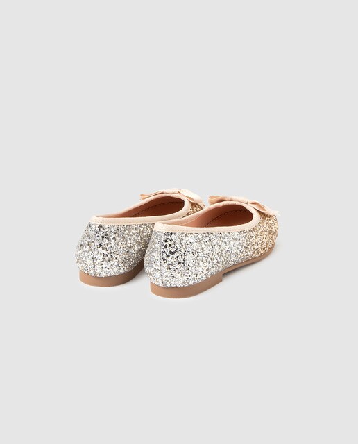 Bailarinas de niña Tizzas en color blanco con detalle glitter