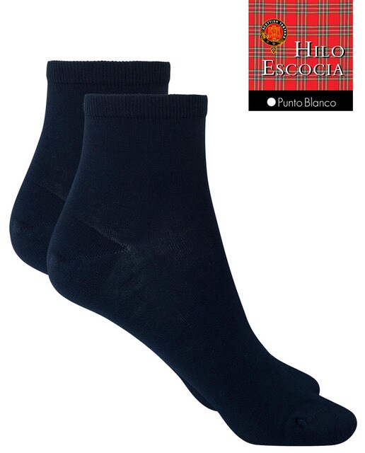 Calcetines de mujer Punto Blanco de hilo de escocia lisos