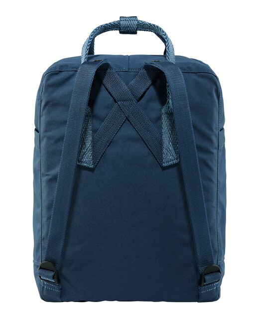 Mochila unissexo Kånken de vinil azul royal com estampado da marca