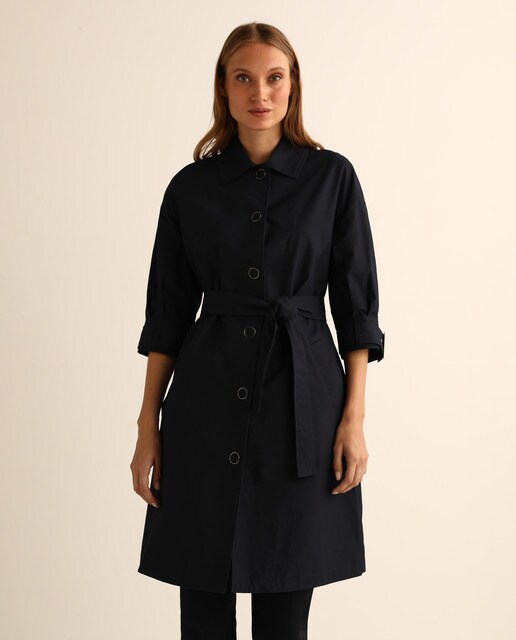 Gabardina de algodón de mujer diseño midi
