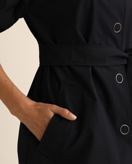 Gabardina de algodón de mujer diseño midi