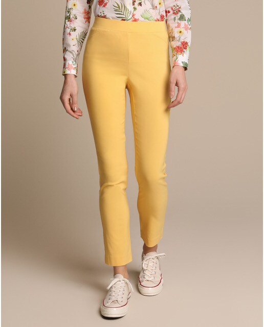 Pantalón pitillo de mujer con cintura elástica