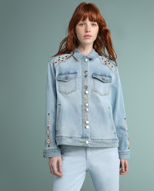 Cazadora vaquera de mujer oversize