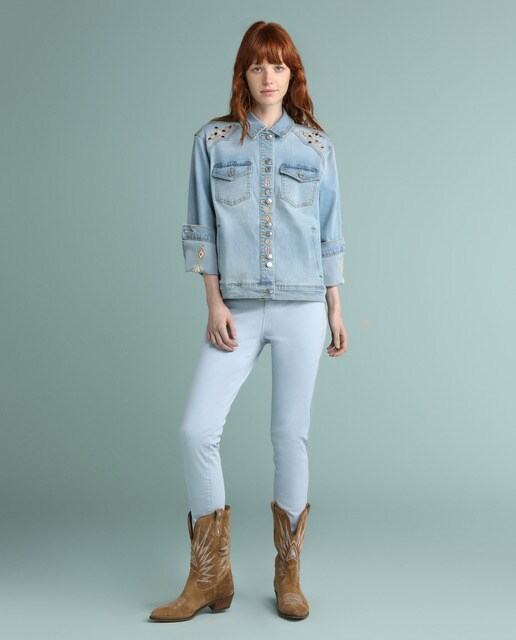Cazadora vaquera de mujer oversize