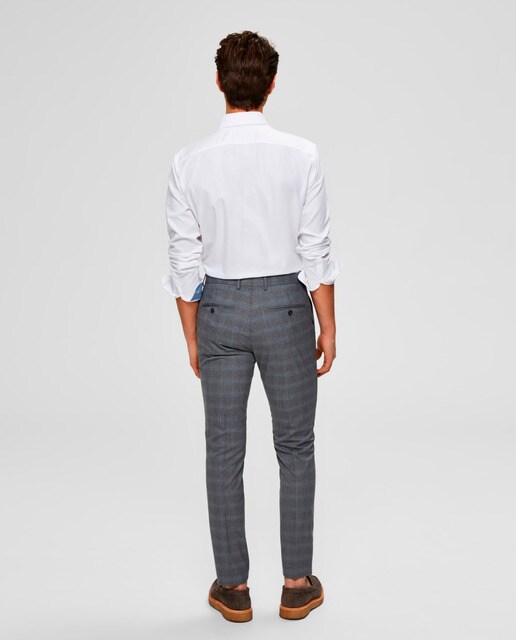 Camisa de vestir de hombre Selected slim lisa blanca