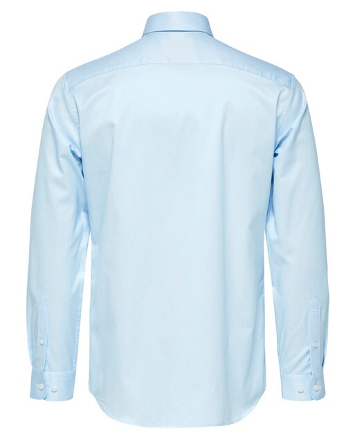 Camisa de hombre Selected slim lisa azul