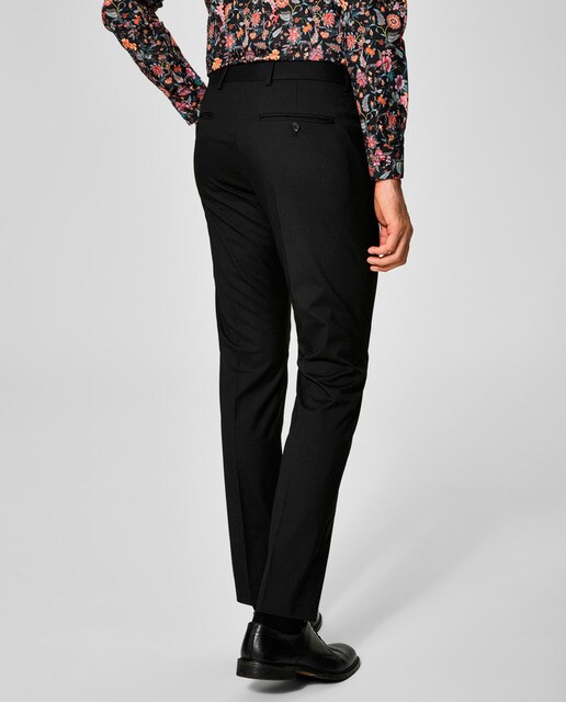 Pantalón de traje hombre Selected negro