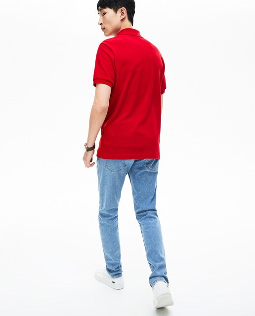 Polo de hombre Lacoste rojo de manga corta