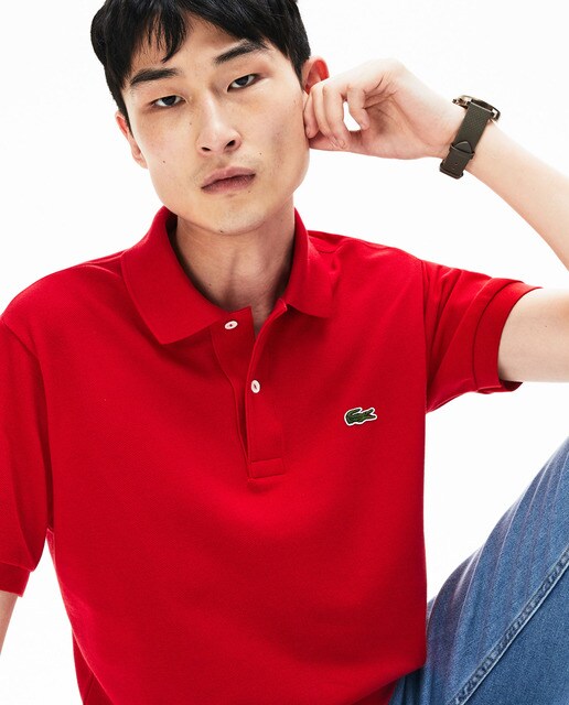 Polo de hombre Lacoste rojo de manga corta