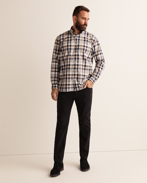 Pantalón de cinco bolsillos de hombre regular azul marino tallas grandes