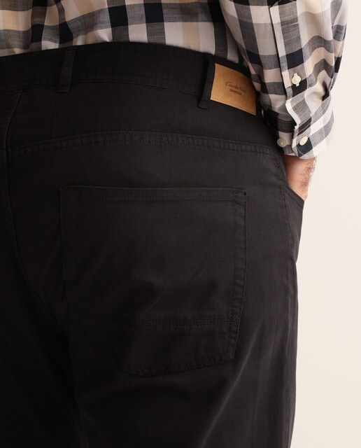 Pantalón de cinco bolsillos de hombre regular azul marino tallas grandes