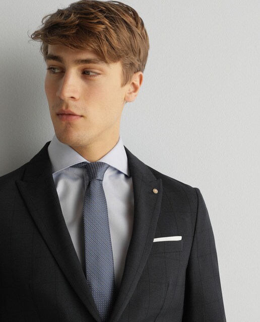 Chaqueta de traje de hombre slim azul marino