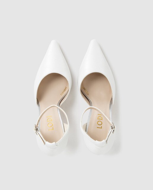 Zapatos de salón de mujer Lodi en piel de color blanco