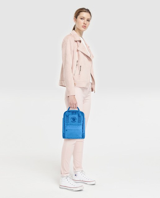 Mochila unissexo Re-Kånken Mini de poliéster reciclado azul