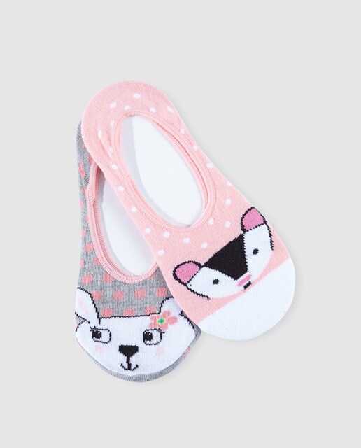 Pack de pezinhos com estampado de caras