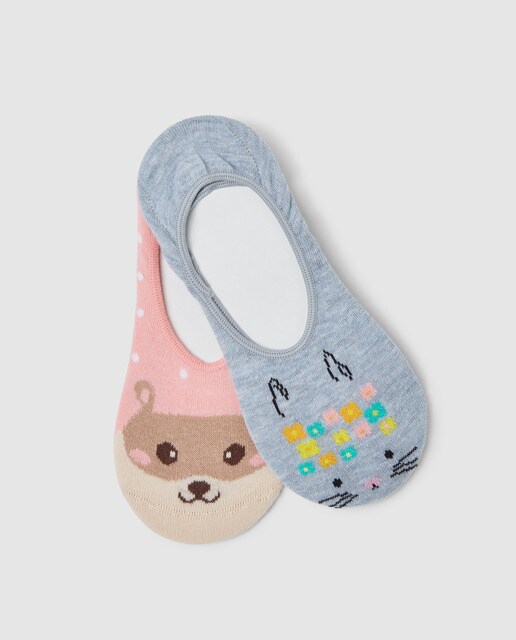 Pack de pezinhos com estampado de caras