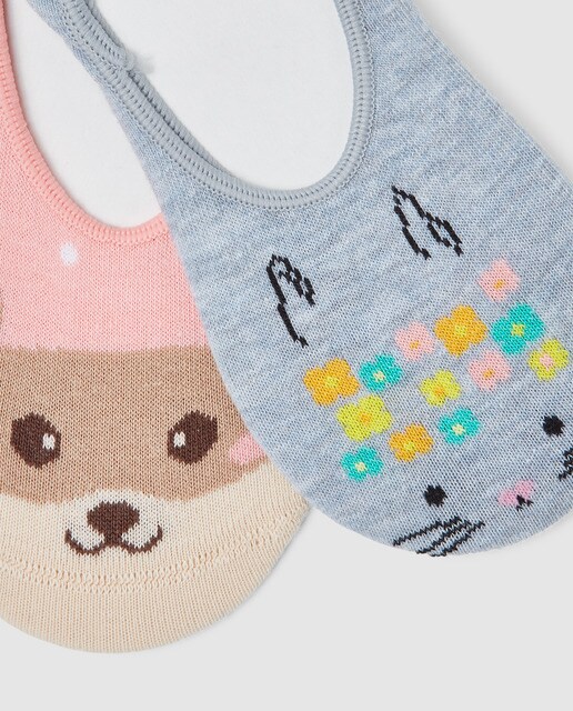 Pack de pezinhos com estampado de caras
