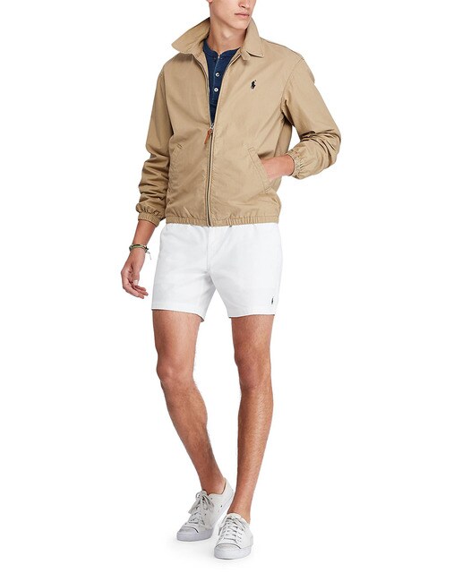 Cazadora de hombre Polo Ralph Lauren beige con cremallera