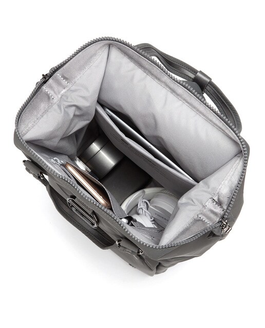 Mochila para portátil anti roubo unissexo Citysafe de nylon cinzenta