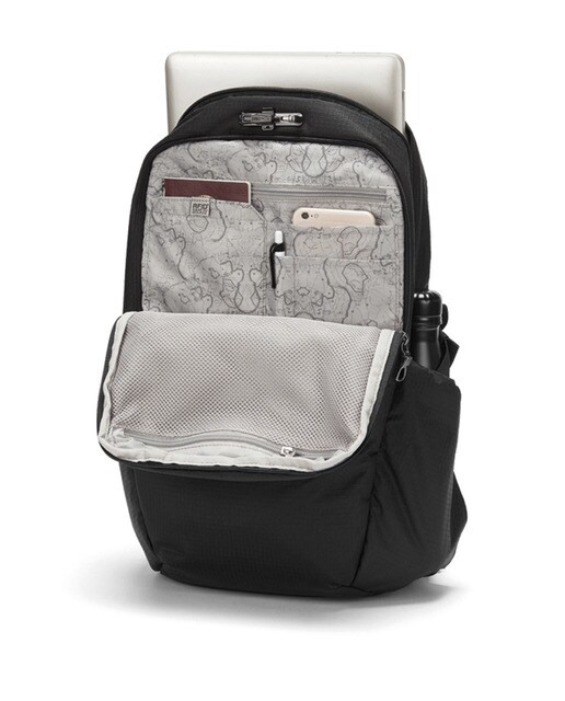 Mochila para portátil grande anti roubo unissexo Vibe preta