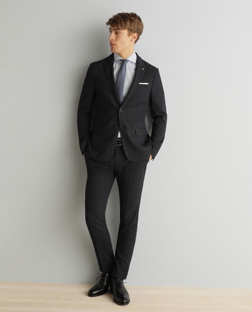 Chaqueta de traje de hombre slim azul marino