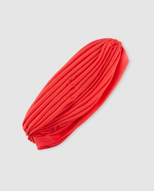 Turbante Araban plisado en rojo