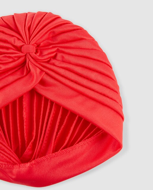 Turbante Araban plisado en rojo
