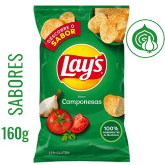 Lay's Batatas Fritas Camponesas sem Glúten embalagem 160 g