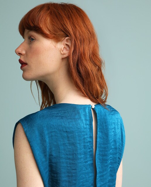 Mono de mujer pantalón palazzo y frunce