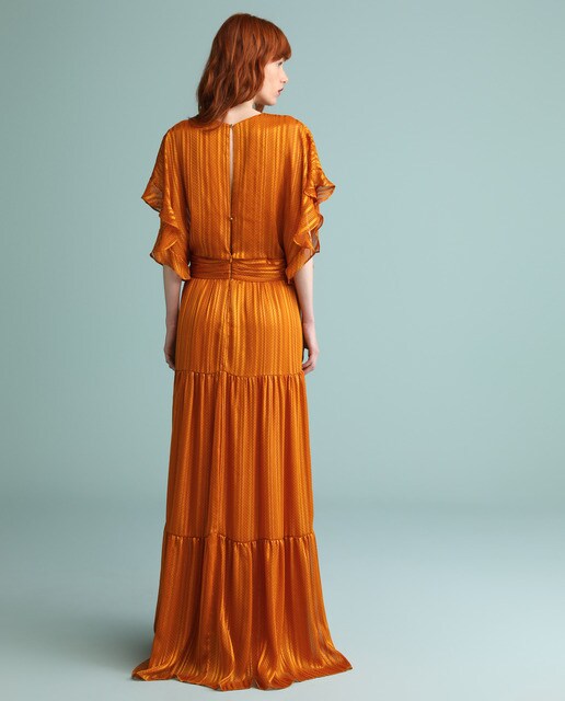 Vestido manga japonesa y lurex